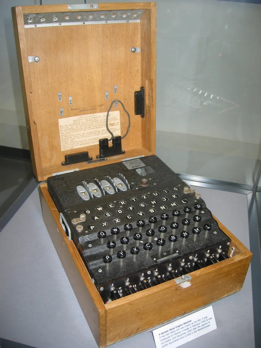 ((image of Enigma machine))